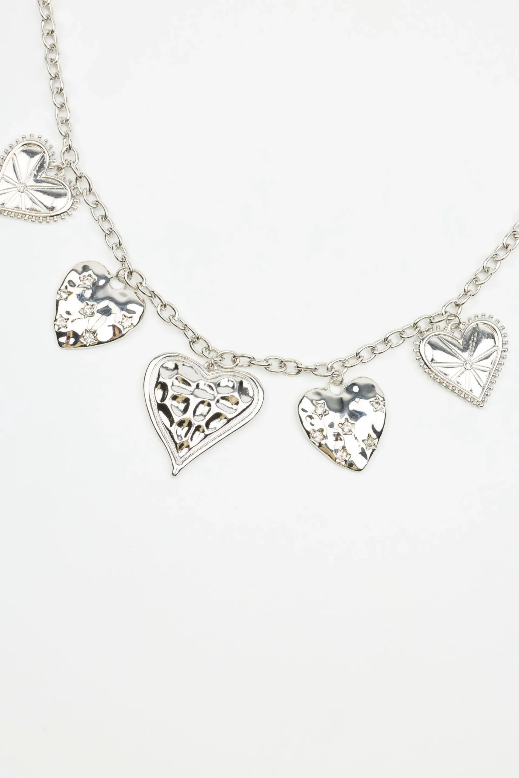 5 Heart Station Necklace*Garage Clothing Clearance