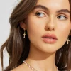 3 Pack Cross Pearl & Heart Earrings*Garage Clothing Online