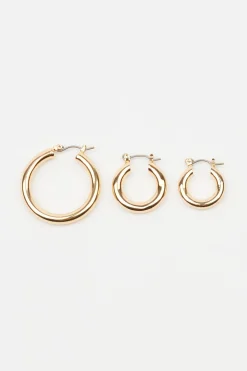 3 Pack Hoop Earrings*Garage Clothing Discount