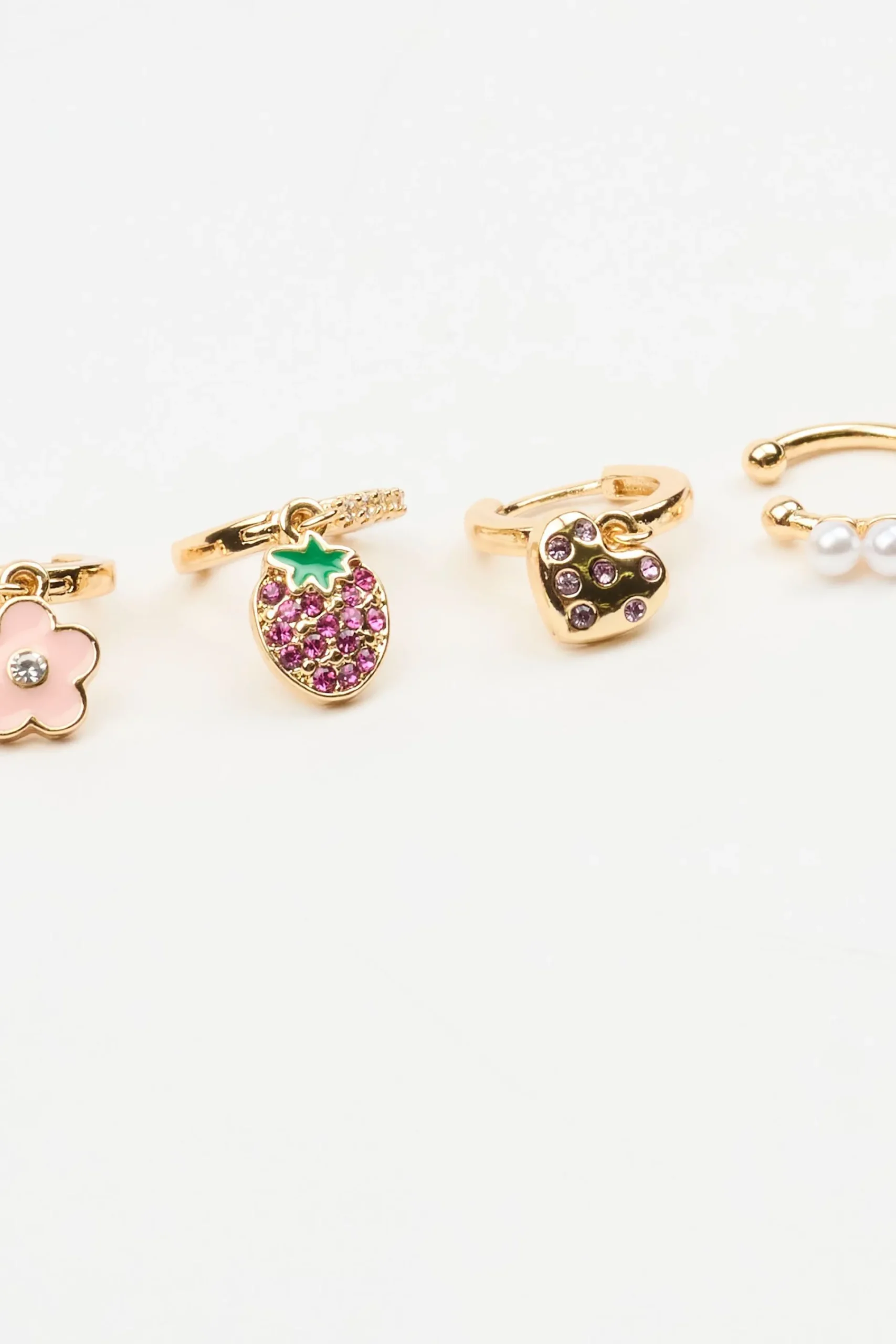 7 Pack Strawberry & Pearl Earrings*Garage Clothing Best Sale