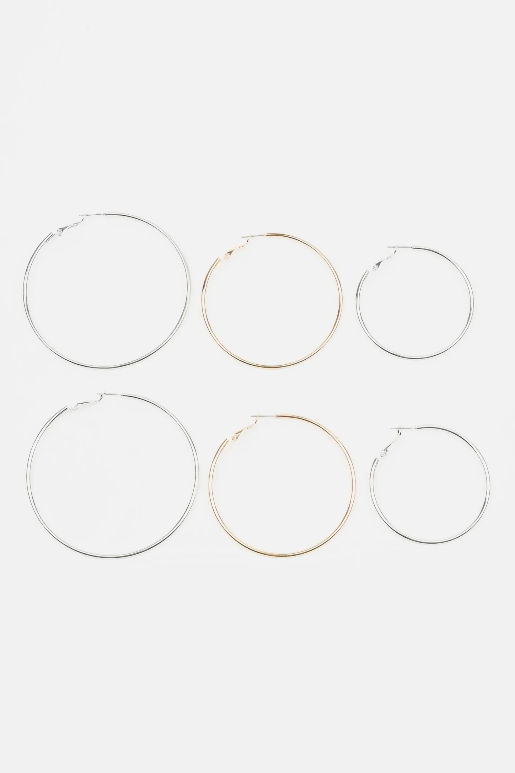 3 Pack Thin Oversized Hoop Earrings*Garage Clothing Clearance
