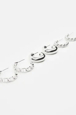 3 Pack Twist & Chain Earrings*Garage Clothing Cheap