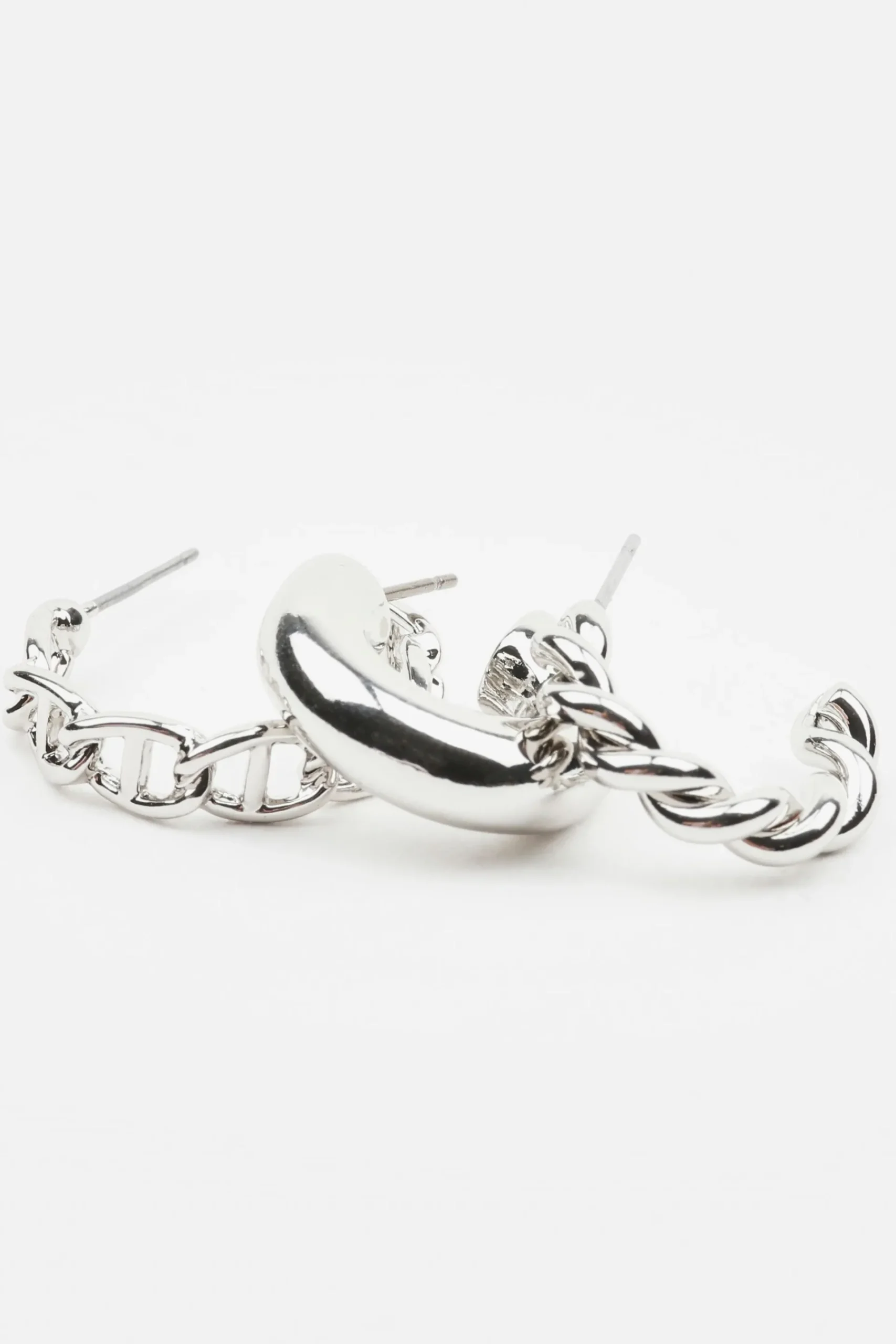 3 Pack Twist & Chain Earrings*Garage Clothing Cheap