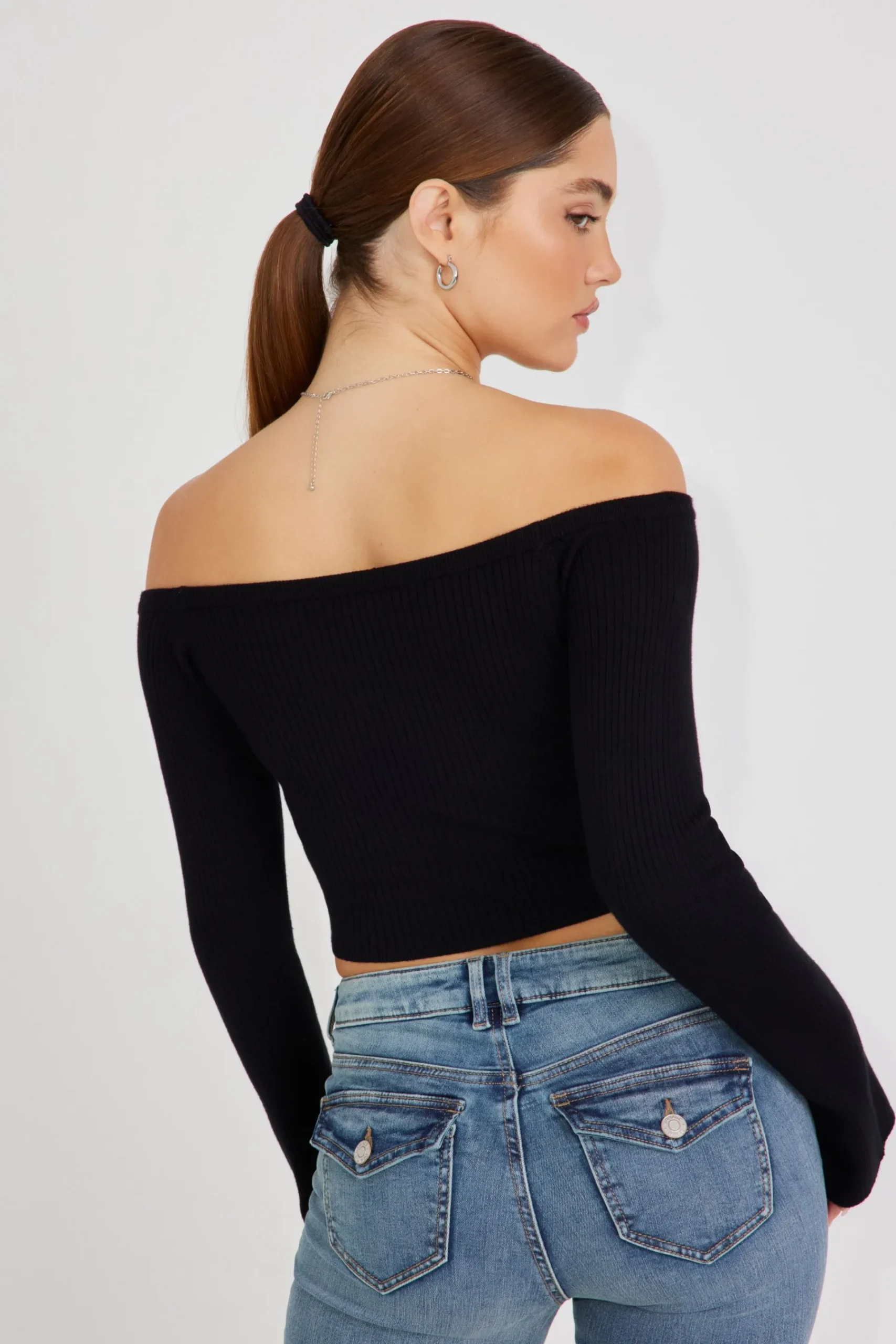 Corset Hem Off Shoulder Top*Garage Clothing New