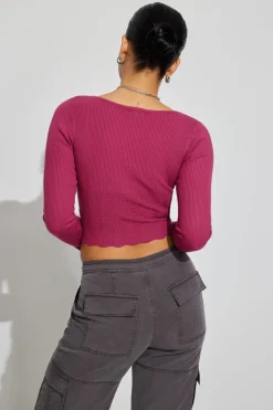 Crop Tie Front Sweater*Garage Clothing Online