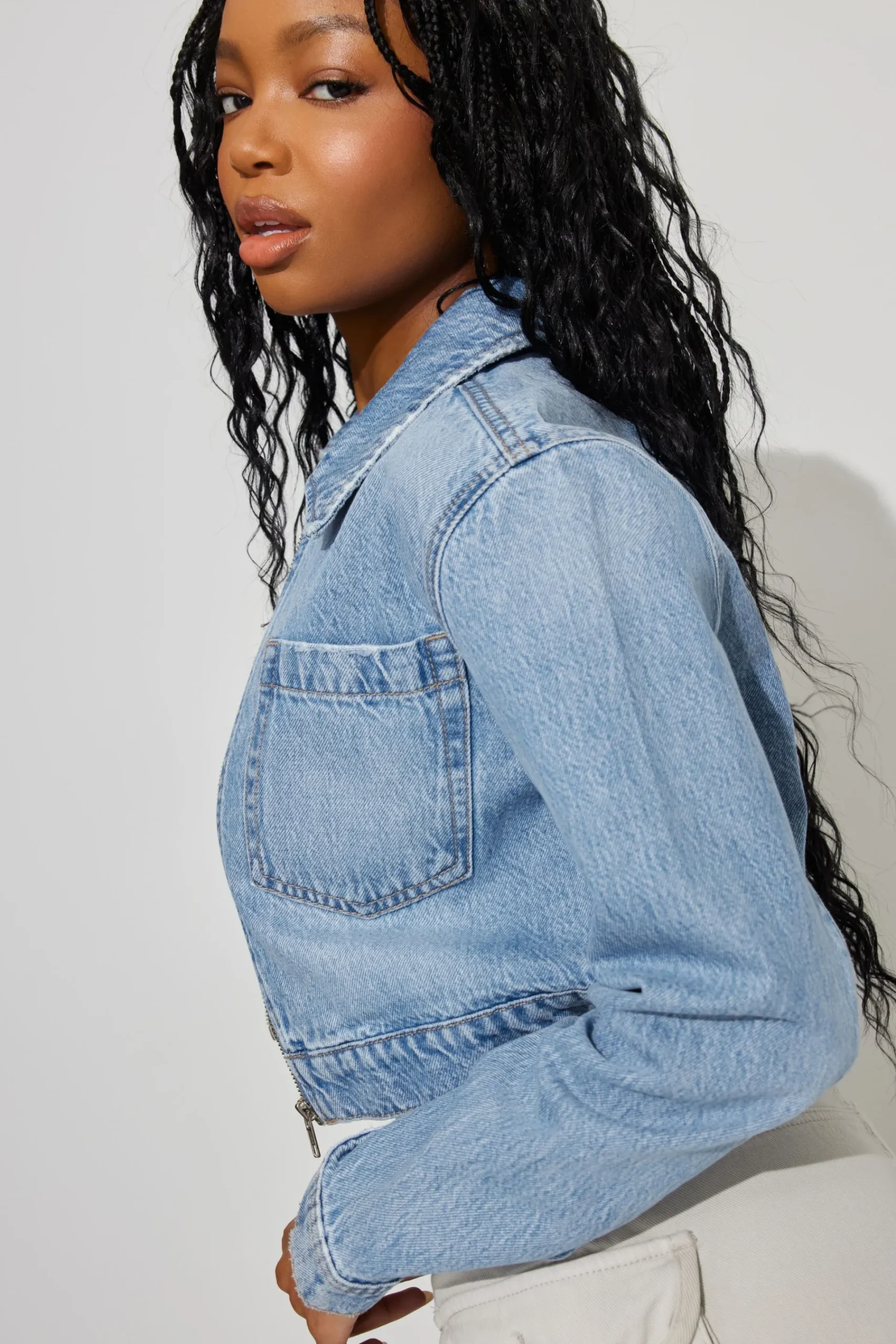 Cropped Denim Jacket*Garage Clothing Fashion