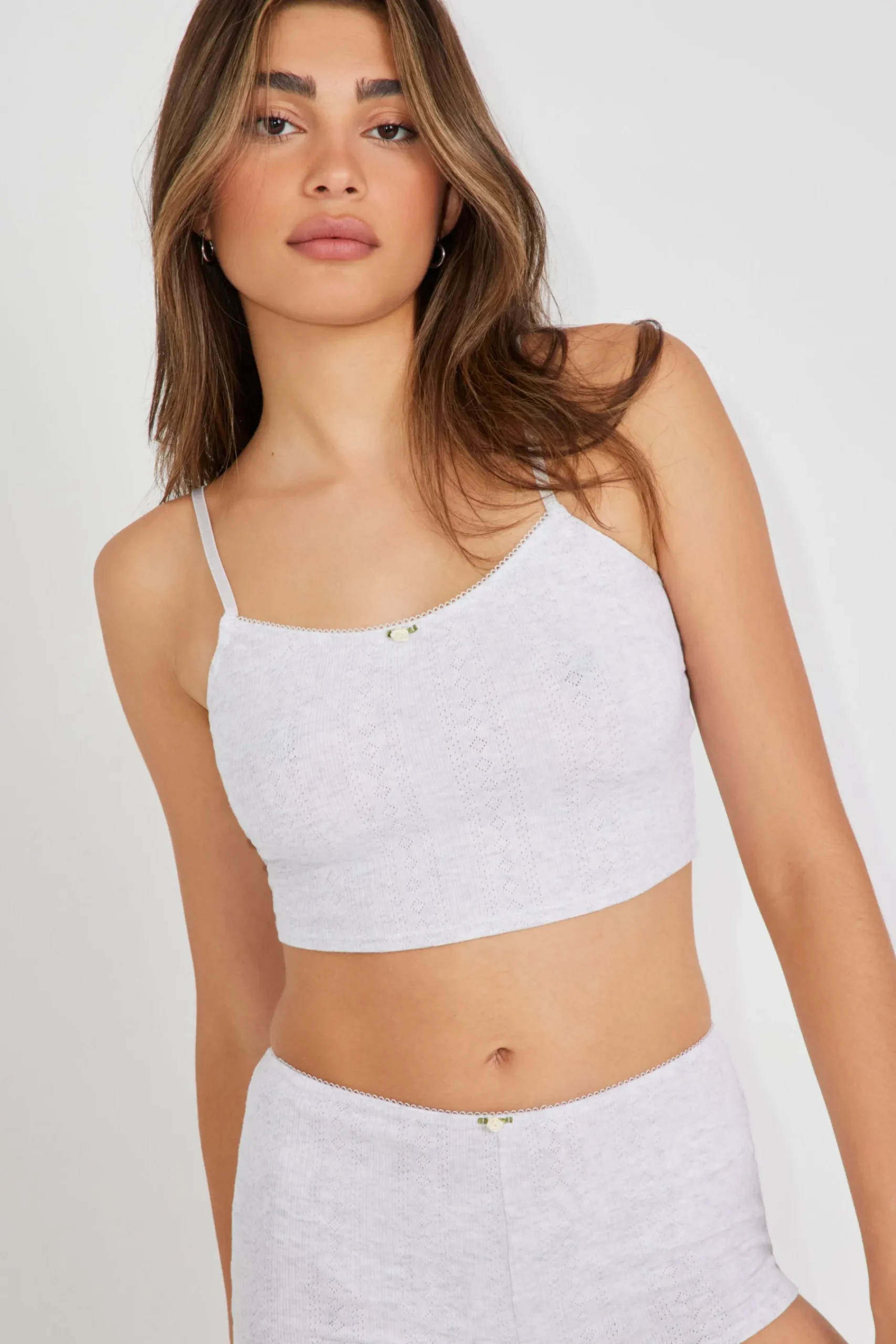 Cropped Pointelle Cami*Garage Clothing Sale