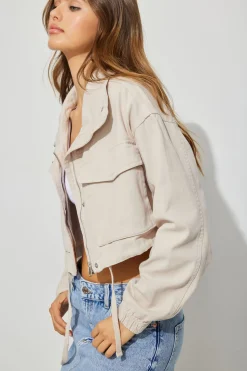 Cropped Utility Denim Jacket*Garage Clothing Shop