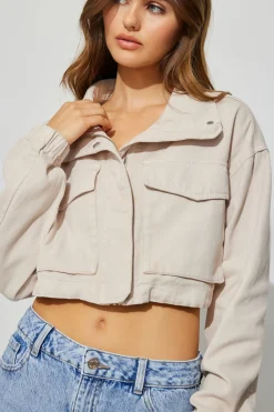 Cropped Utility Denim Jacket*Garage Clothing Shop