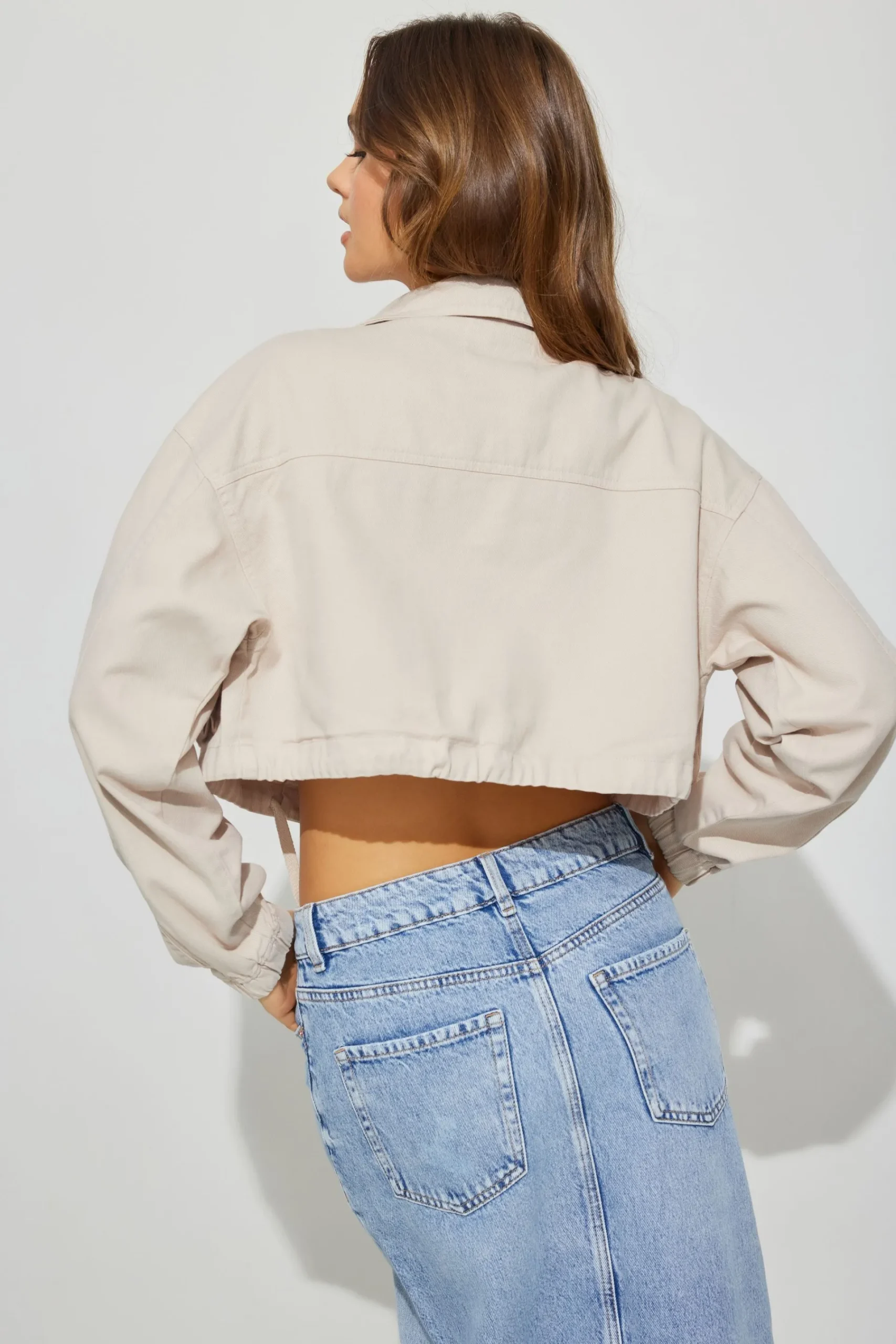 Cropped Utility Denim Jacket*Garage Clothing Shop