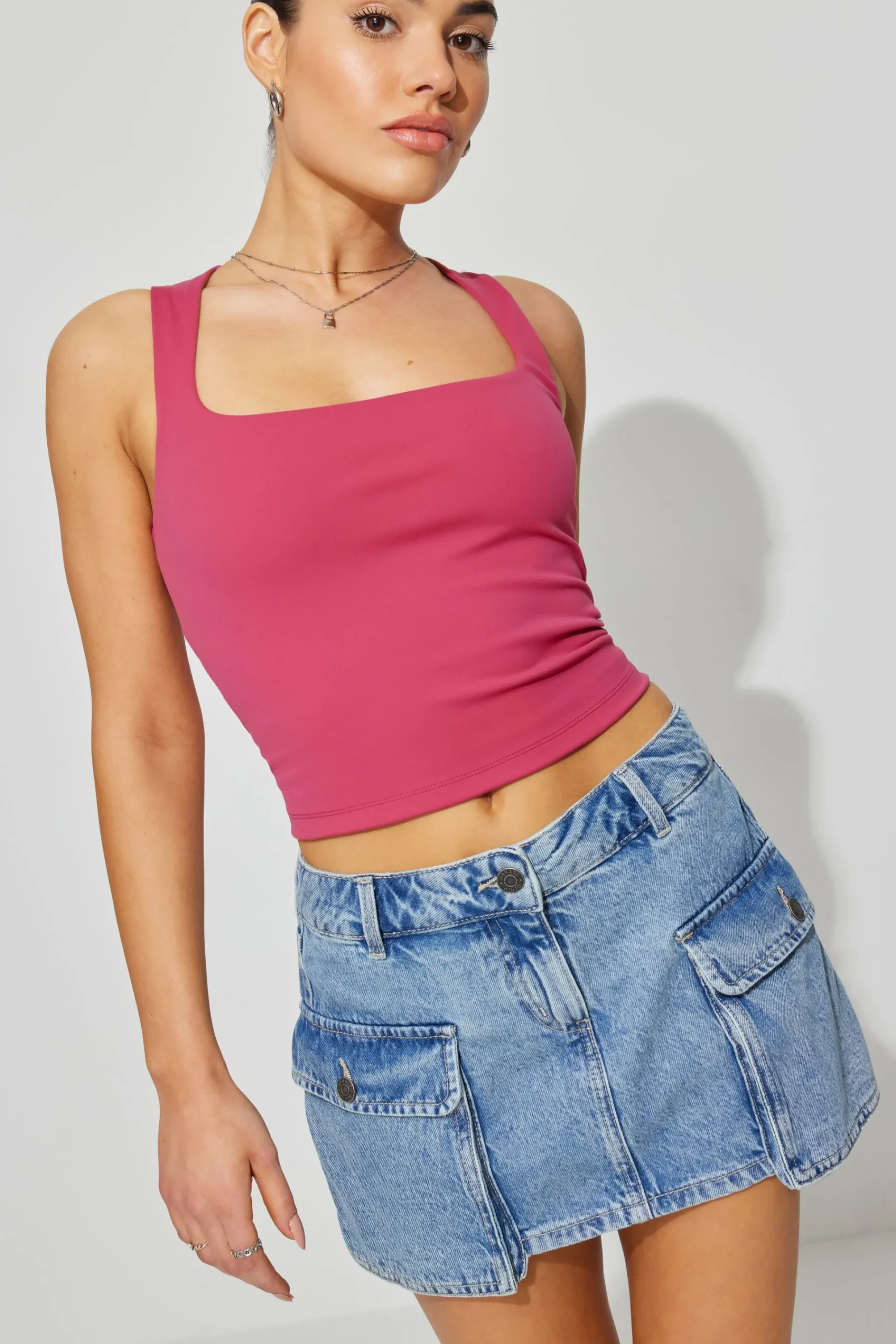 Denim Cargo Skort*Garage Clothing Flash Sale