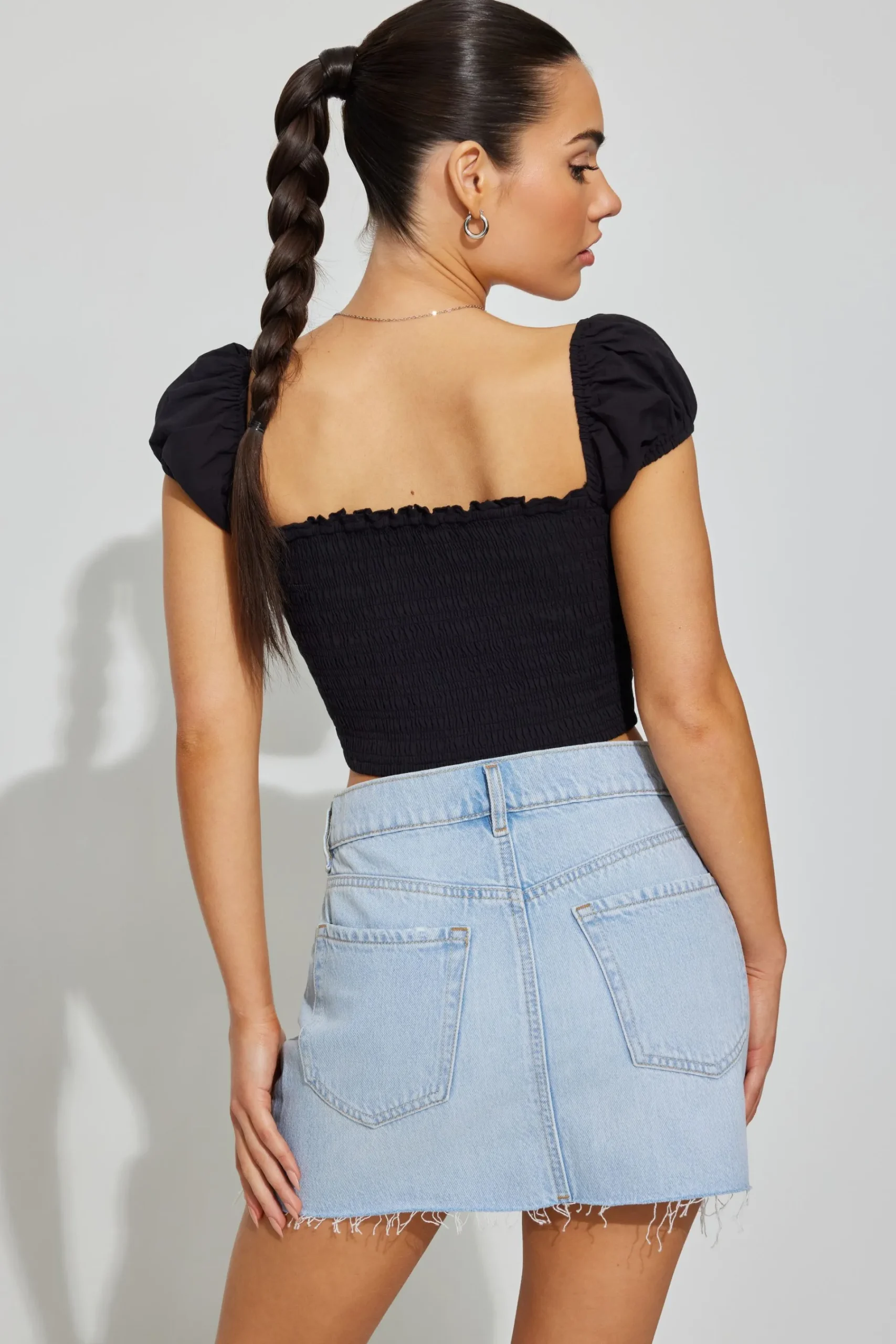 High Rise Denim Skirt*Garage Clothing Clearance