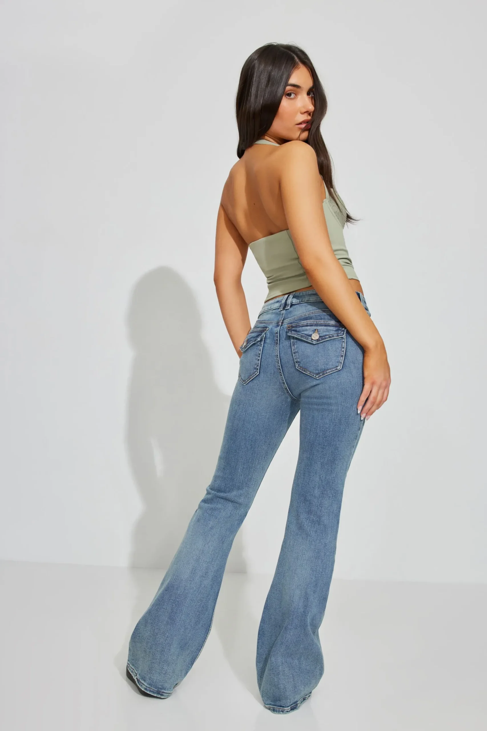 Low Rise Flare Jean - Ira Blue*Garage Clothing Clearance