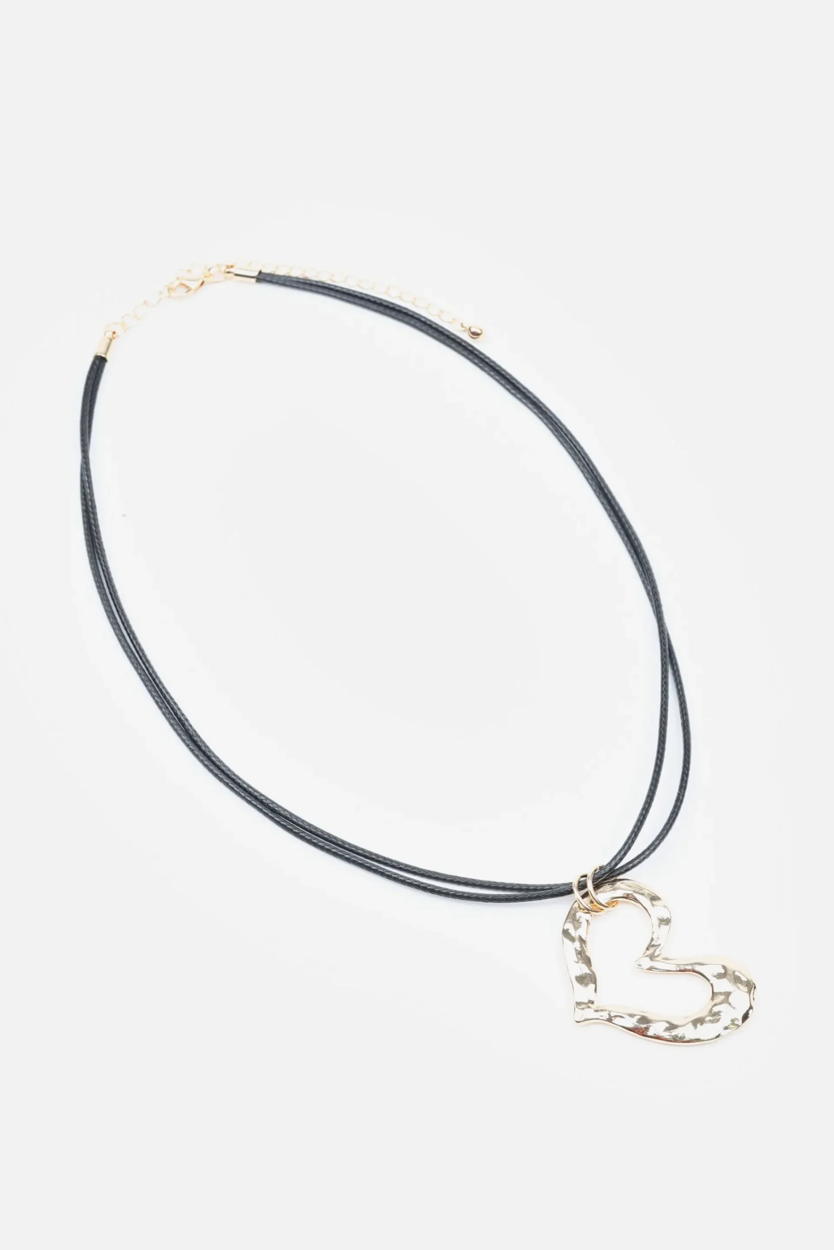 Melted Heart Cord Necklace*Garage Clothing Discount