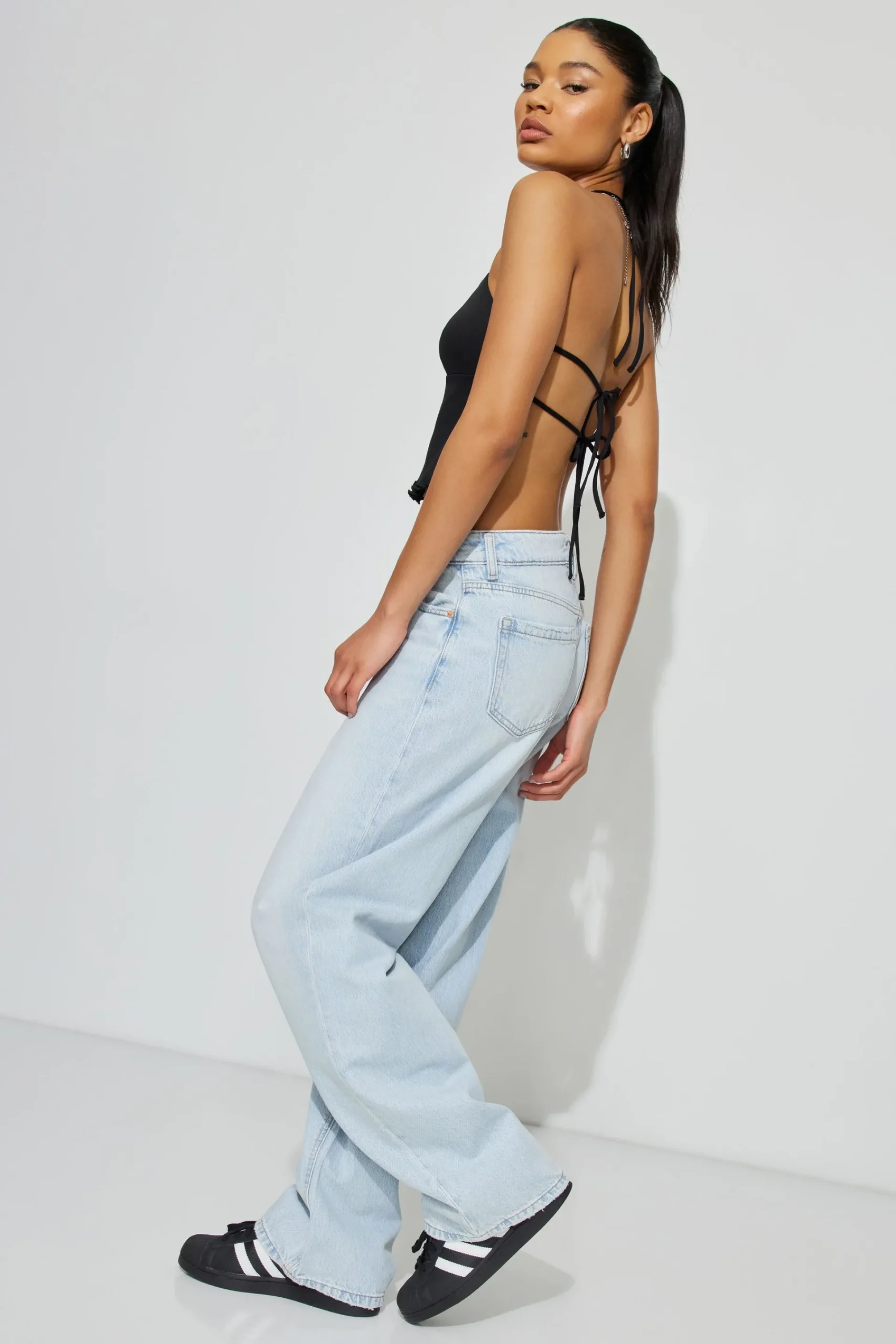 Mesh Apron Back Halter Top*Garage Clothing New