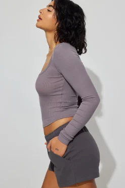 Mid Rise Cotton Short*Garage Clothing Cheap