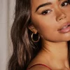 40Mm Thick Hoop Earrings*Garage Clothing Fashion