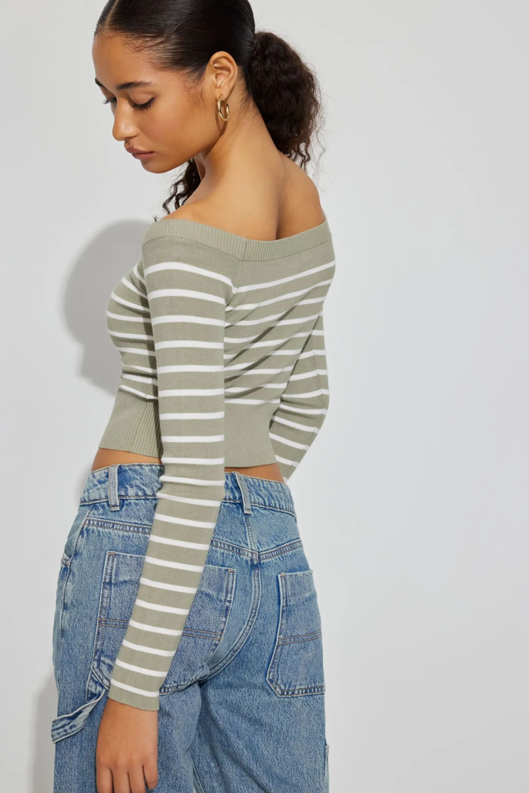 Off Shoulder Long Sleeve Top*Garage Clothing Cheap