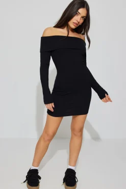 Off Shoulder Long Sleeve Mini Dress*Garage Clothing Flash Sale