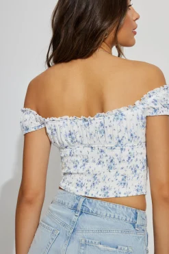 Off Shoulder Short Sleeve Top*Garage Clothing Clearance