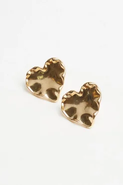 Oversized Heart Studs*Garage Clothing Shop