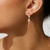 3-Pack Cross Pearl Loop Hoop Earrings*Garage Clothing New