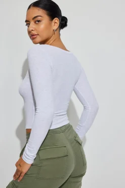 Pamela Long Sleeve Scoop Neck Top*Garage Clothing Fashion