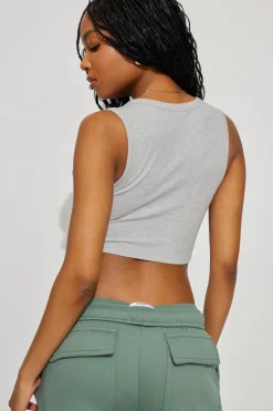 Plunge V-Neck Rib Tank Top*Garage Clothing Flash Sale