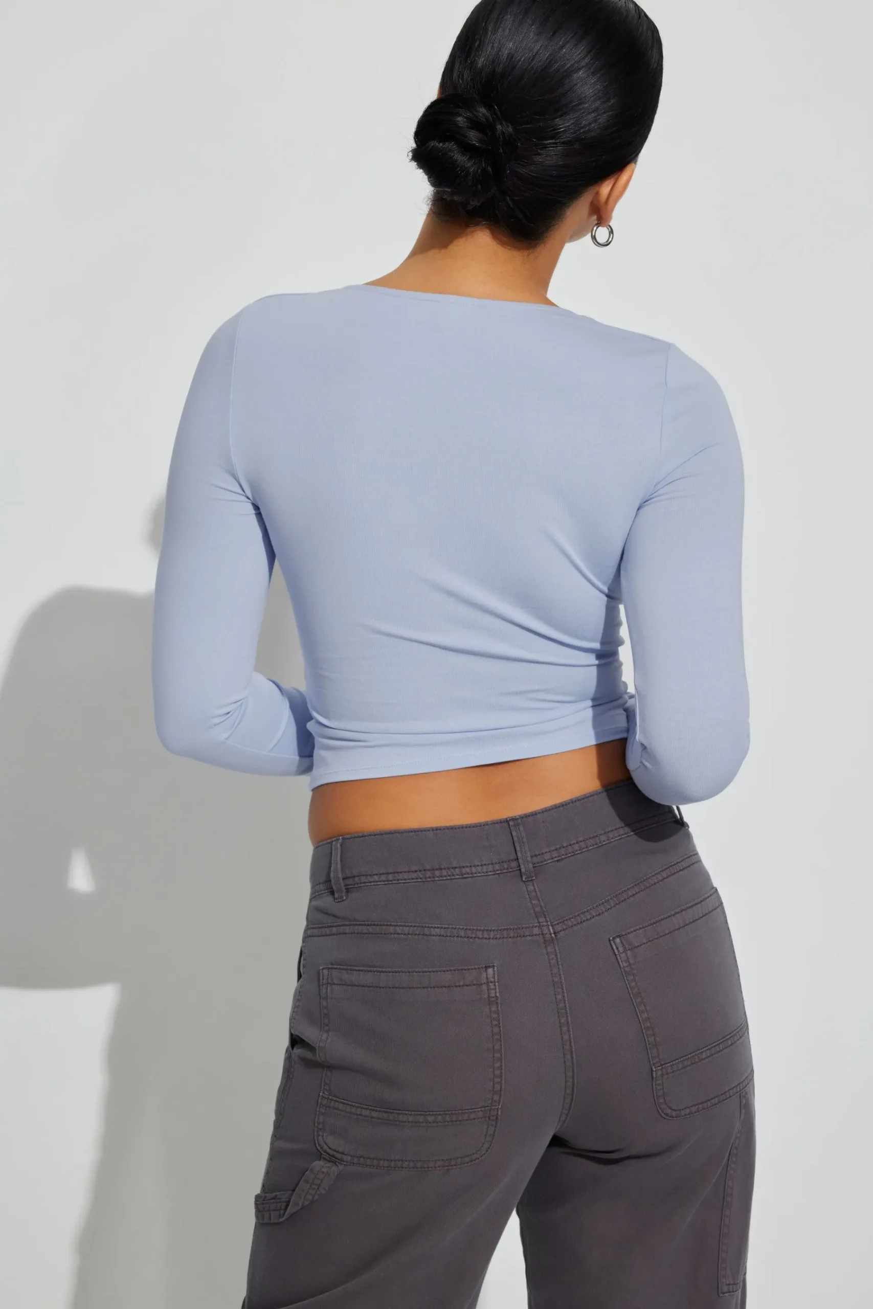 Portia Square Neck Long Sleeve Top*Garage Clothing Shop