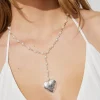 Rosary Heart Locket Necklace*Garage Clothing Sale
