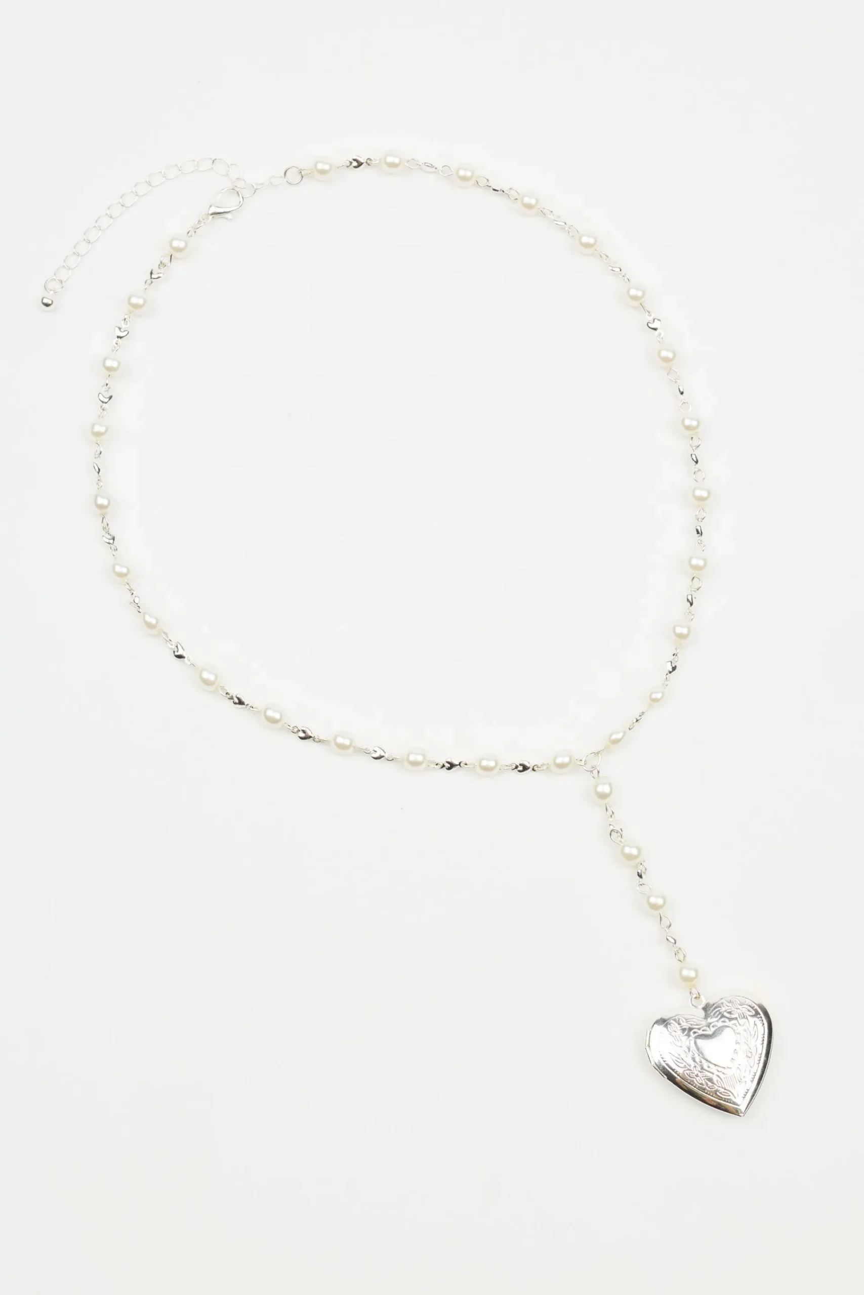 Rosary Heart Locket Necklace*Garage Clothing Sale