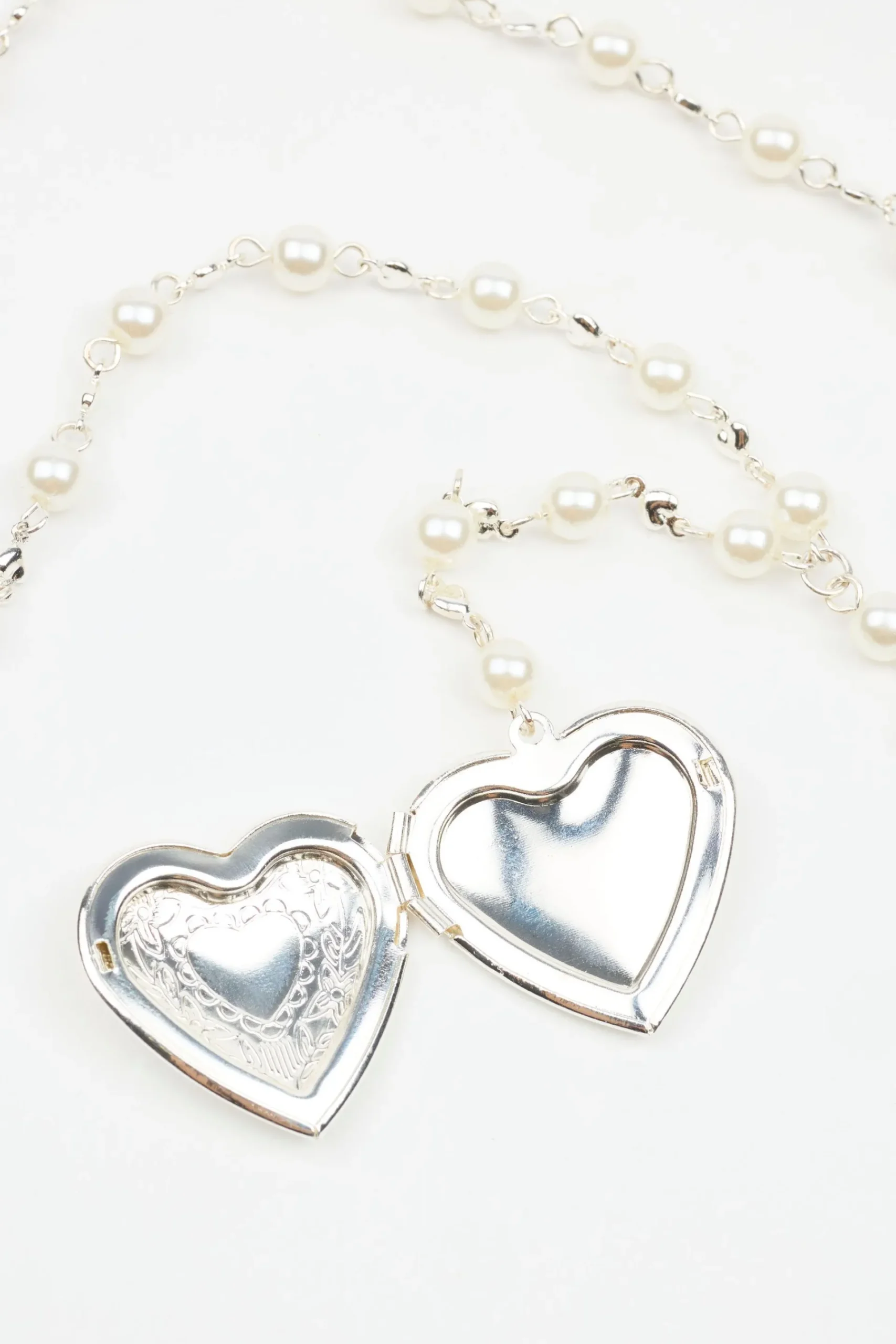 Rosary Heart Locket Necklace*Garage Clothing Sale