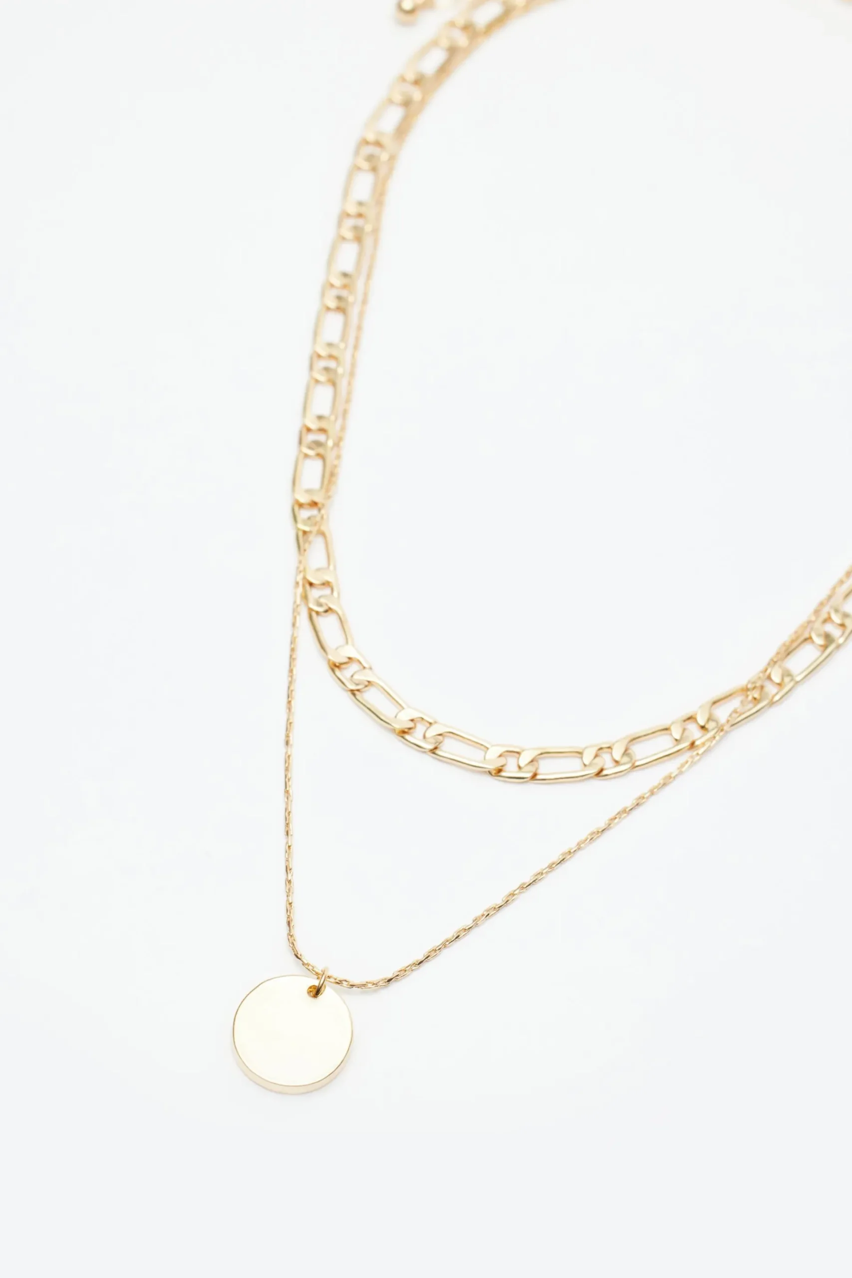 Set Of 2 Chain & Medallion Necklaces*Garage Clothing Outlet