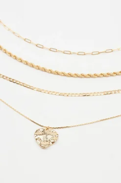 Set Of 4 Classic Heart Chains*Garage Clothing Cheap