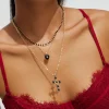 Set Of 3 Cross & Heart Necklaces*Garage Clothing Fashion