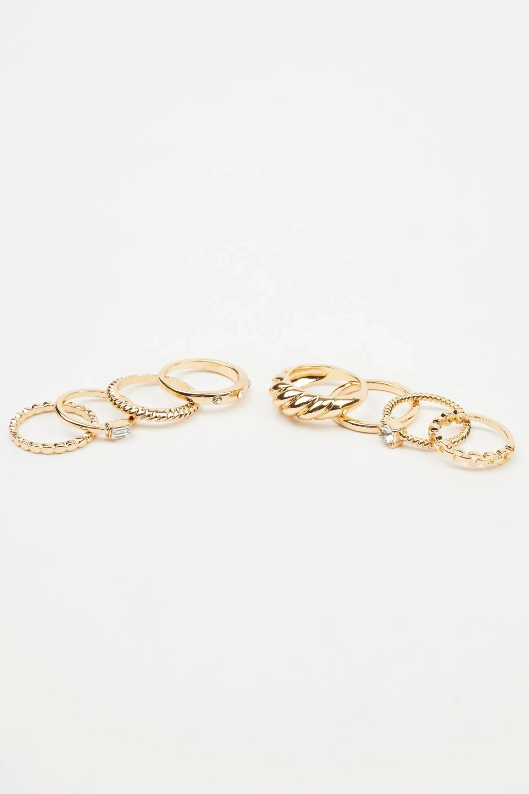 Set Of 8 Delicate Gem Rings*Garage Clothing Best