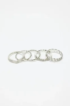 Set Of 10 Gem, Rose & Star Rings*Garage Clothing Fashion