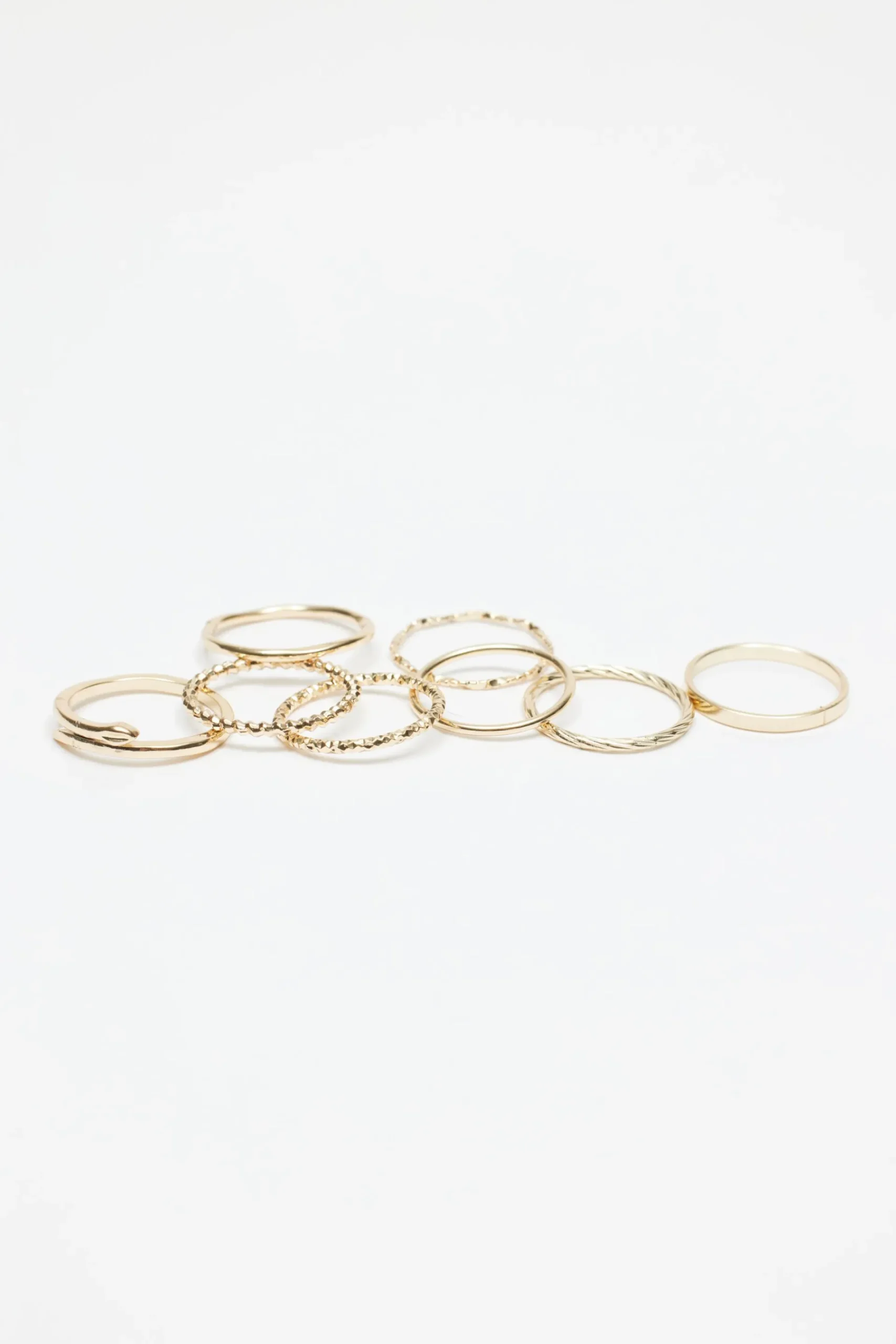 Set Of 10 Gem, Rose & Star Rings*Garage Clothing Sale