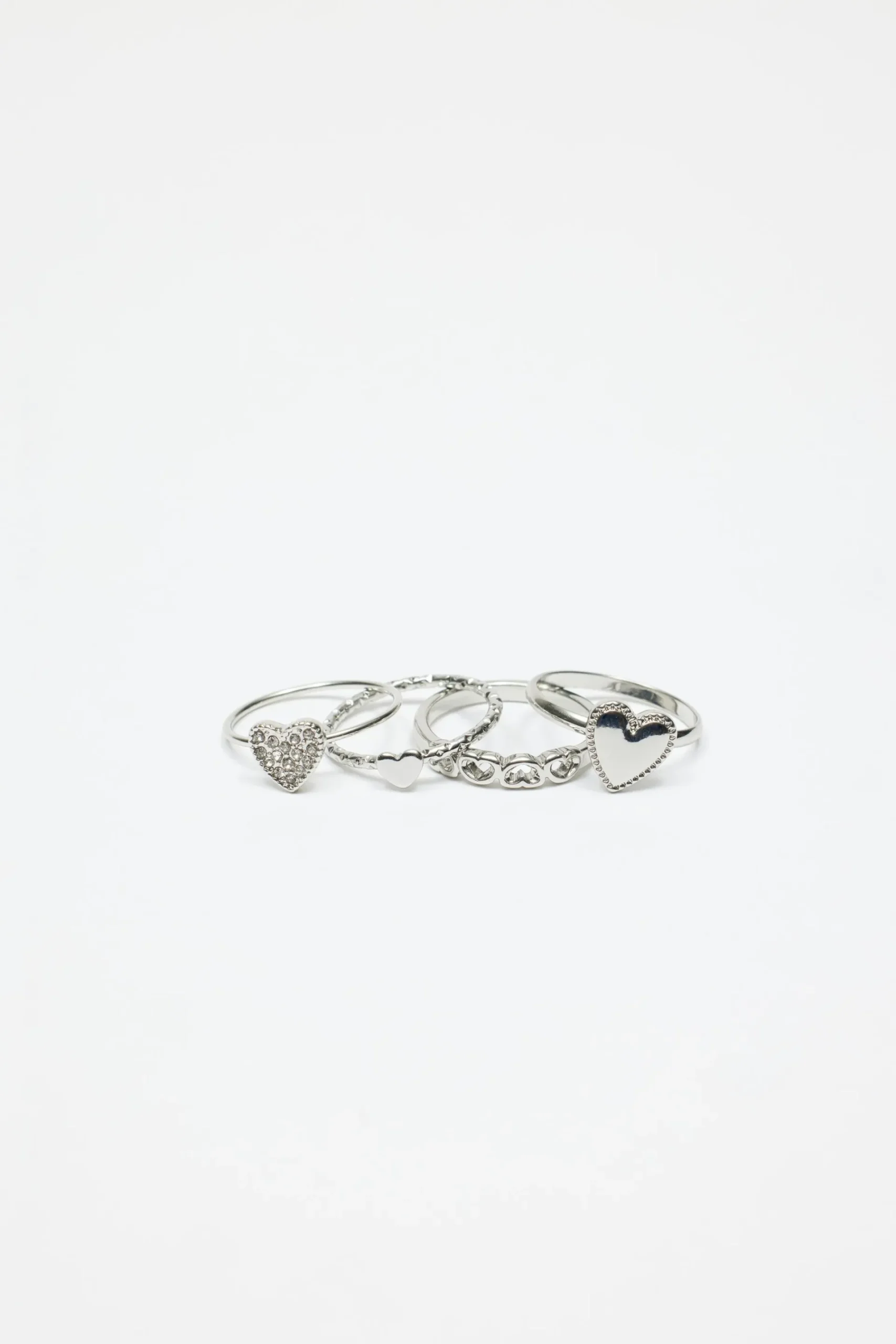 Set Of 10 Hearts Ring Pack*Garage Clothing New