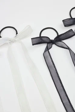 Set Of 4 Scalloped Bow Elastics*Garage Clothing Store