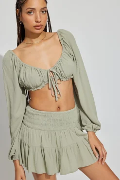 Smocked Mini Skort*Garage Clothing Best Sale