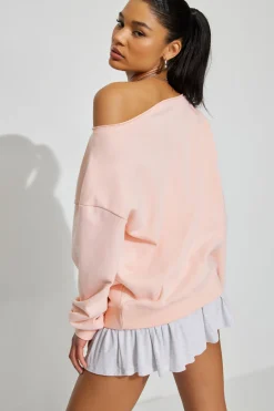 Soft Terry Off Shoulder Sweatshirt*Garage Clothing Shop